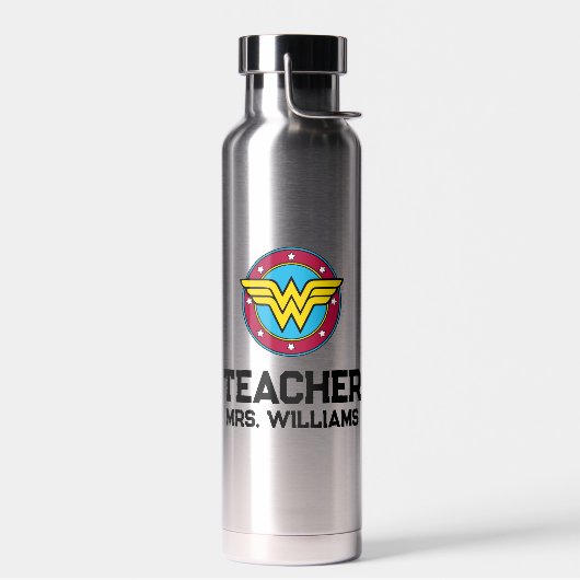 Wonder Woman | Circle & Stars Logo Trinkflasche (Links)