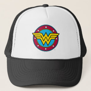 Wonder Woman Circle & Stars Logo Truckerkappe