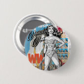 Wonder Woman Collage 2 Button (Vorne & Hinten)