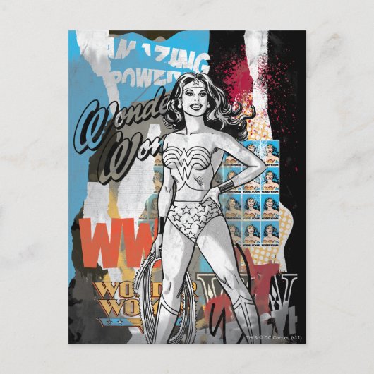 Wonder Woman Collage 2 Postkarte (Vorderseite)