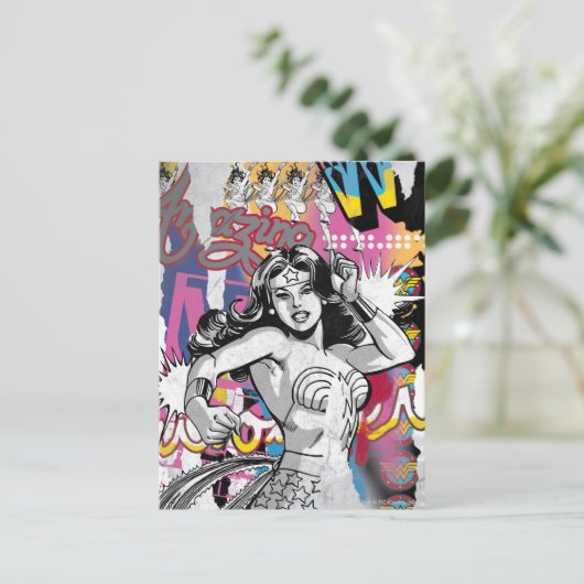 Wonder Woman Collage 3 Postkarte (Stehend Vorderseite)