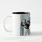 Wonder Woman Collage 4 Zweifarbige Tasse (Links)