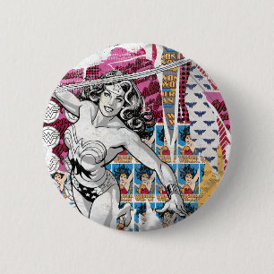 Wonder Woman Collage 5 Button