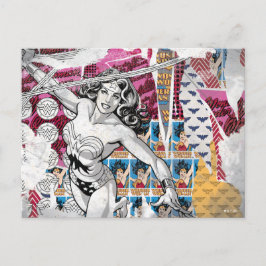 Wonder Woman Collage 5 Postkarte