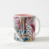 Wonder Woman Collage 5 Zweifarbige Tasse (VorderseiteRechts)