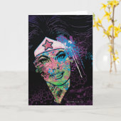 Wonder Woman Colorful Collage Karte (Gelbe Blume)