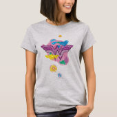Wonder Woman Colorful Scribbles T-Shirt (Vorderseite)