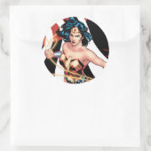 Wonder Woman Comic Cover #12 Runder Aufkleber (Tasche)