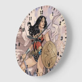 Wonder Woman Comic Cover #13 Große Wanduhr (Winkel)