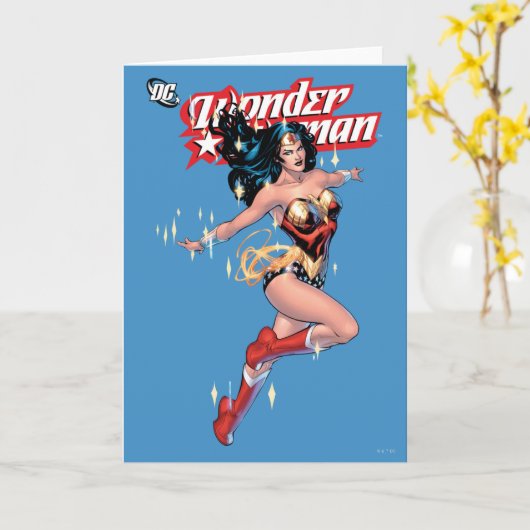 Wonder Woman Comic Cover Karte (Gelbe Blume)