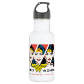 Wonder Woman Comic Evolution Graphic Edelstahlflasche (Vorderseite)