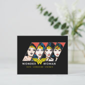 Wonder Woman Comic Evolution Graphic Einladungspostkarte (Stehend Vorderseite)