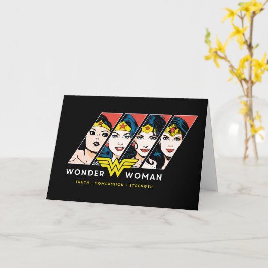 Wonder Woman Comic Evolution Graphic Karte (Gelbe Blume)