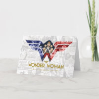 Wonder Woman Crossed Arms in Logo Collage