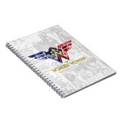 Wonder Woman Crossed Arms in Logo Collage Notizblock (Rechte Seite)
