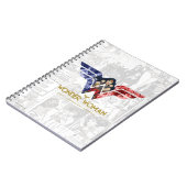 Wonder Woman Crossed Arms in Logo Collage Notizblock (Linke Seite)