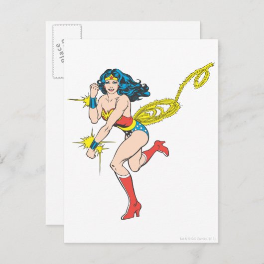 Wonder Woman Cuffs Postkarte (Vorne/Hinten)