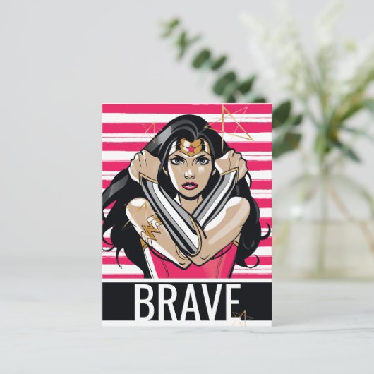 Wonder Woman Defend - Vorlage Postkarte (Stehend Vorderseite)