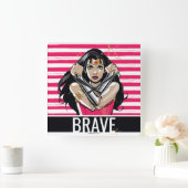 Wonder Woman Defend - Vorlage Quadratische Wanduhr (Zuhause)