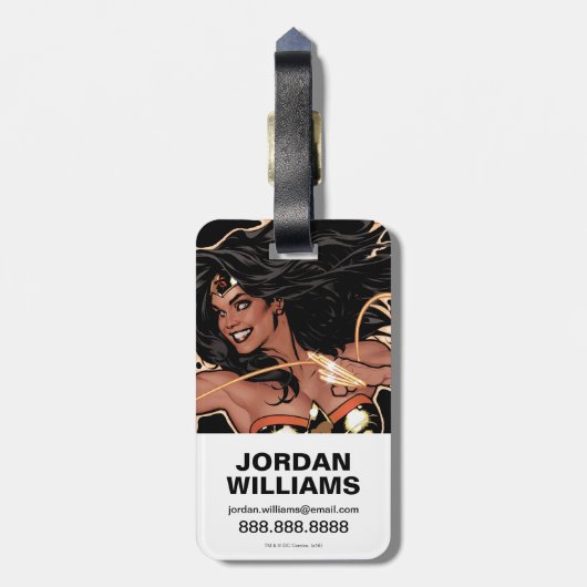 Wonder Woman Diana Prince Transformation Gepäckanhänger (Rückseite vertikal)
