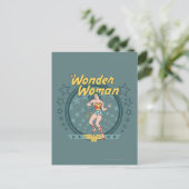 Wonder Woman Distressed Star Design Postkarte (Stehend Vorderseite)