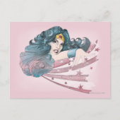 Wonder Woman Dolphin und Streifen Postkarte (Vorderseite)