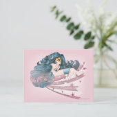 Wonder Woman Dolphin und Streifen Postkarte (Stehend Vorderseite)