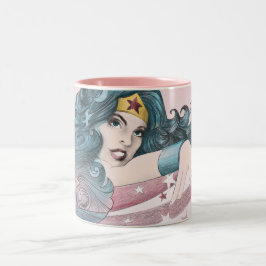 Wonder Woman Dolphin und Streifen Zweifarbige Tasse