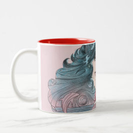 Wonder Woman Dolphin und Streifen Zweifarbige Tasse