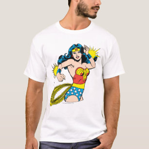 Wonder Woman Drehung mit leuchtenden Wellen T-Shirt