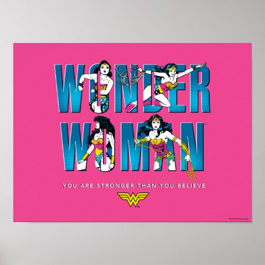 Wonder Woman "Du bist stärker als du glaubst" Poster (Vorne)