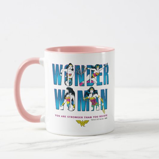 Wonder Woman "Du bist stärker als du glaubst" Tasse (Links)