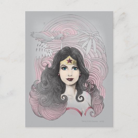 Wonder Woman Eagle and Trees Postkarte (Vorderseite)