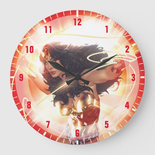Wonder Woman Encyclopedia Cover Große Wanduhr (Vorderseite)