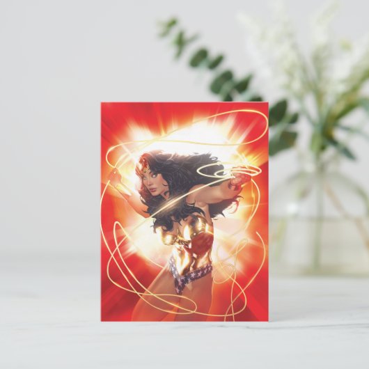 Wonder Woman Encyclopedia Cover Postkarte (Stehend Vorderseite)