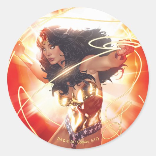 Wonder Woman Encyclopedia Cover Runder Aufkleber (Vorderseite)