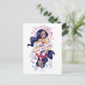 Wonder Woman entmasch Ihre Power Postkarte (Stehend Vorderseite)