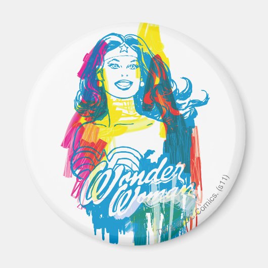 Wonder Woman farbenfroh 1 Magnet (Vorne)