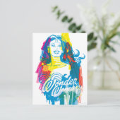 Wonder Woman farbenfroh 1 Postkarte (Stehend Vorderseite)