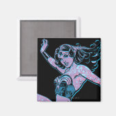 Wonder Woman farbenfrohe Pose Magnet (Vorderseite/Rückseite)