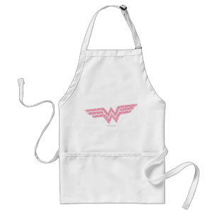Wonder Woman farbenfrohe Rosa Floral Logo Schürze