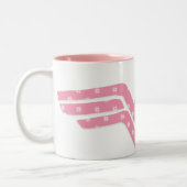 Wonder Woman farbenfrohe Rosa Floral Logo Zweifarbige Tasse (Links)