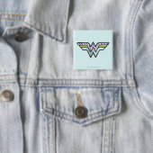 Wonder Woman farbenfrohe Sketch-Logo Button (Beispiel)