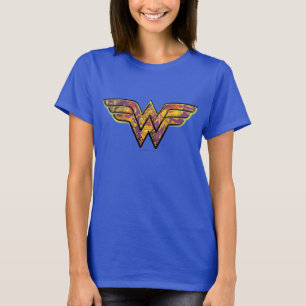 Wonder Woman farbiges Logo T-Shirt