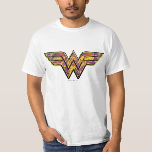 Wonder Woman farbiges Logo T-Shirt (Vorderseite)