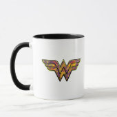 Wonder Woman farbiges Logo Tasse (Links)
