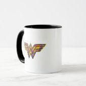 Wonder Woman farbiges Logo Tasse (Vorderseite Links)