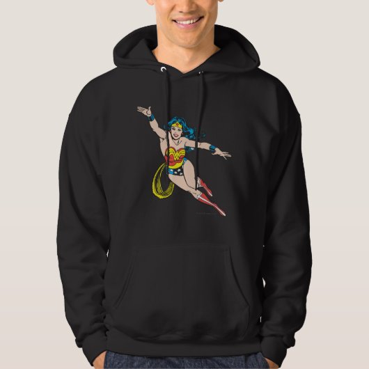 Wonder Woman fliegt vorwärts Hoodie (Vorderseite)