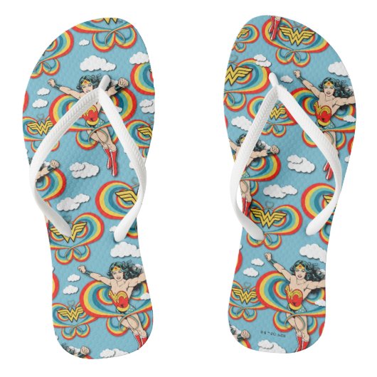 Wonder Woman Flying High Pattern Badesandalen (Fußbett)