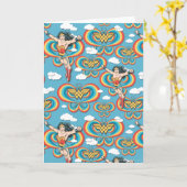 Wonder Woman Flying High Pattern Karte (Gelbe Blume)